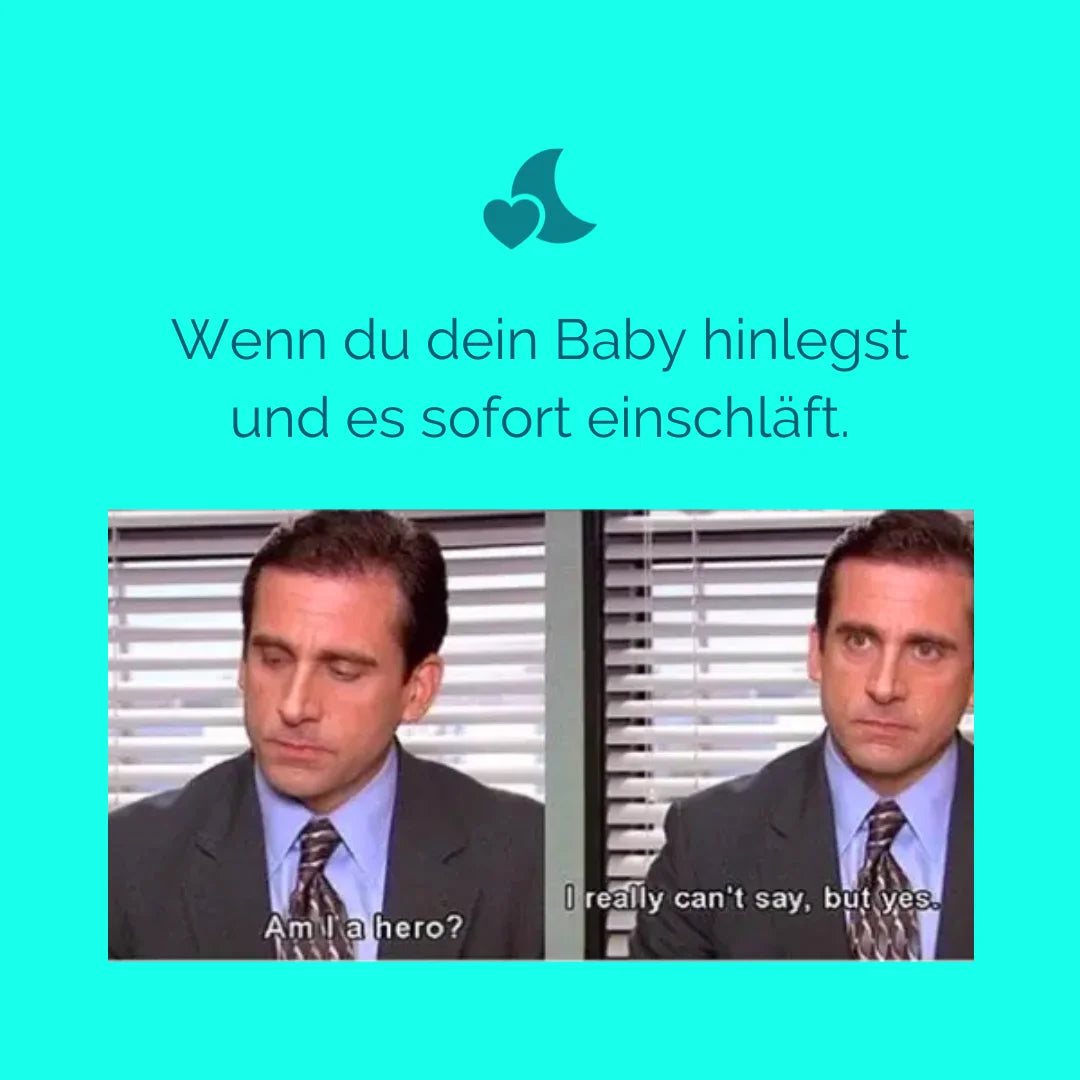Meme über Babyschlaf: Wenn du es schaffst dein Baby zum schlafen zu bringen... Bin ich ein Held? Kann ich nicht sagen aber JA 