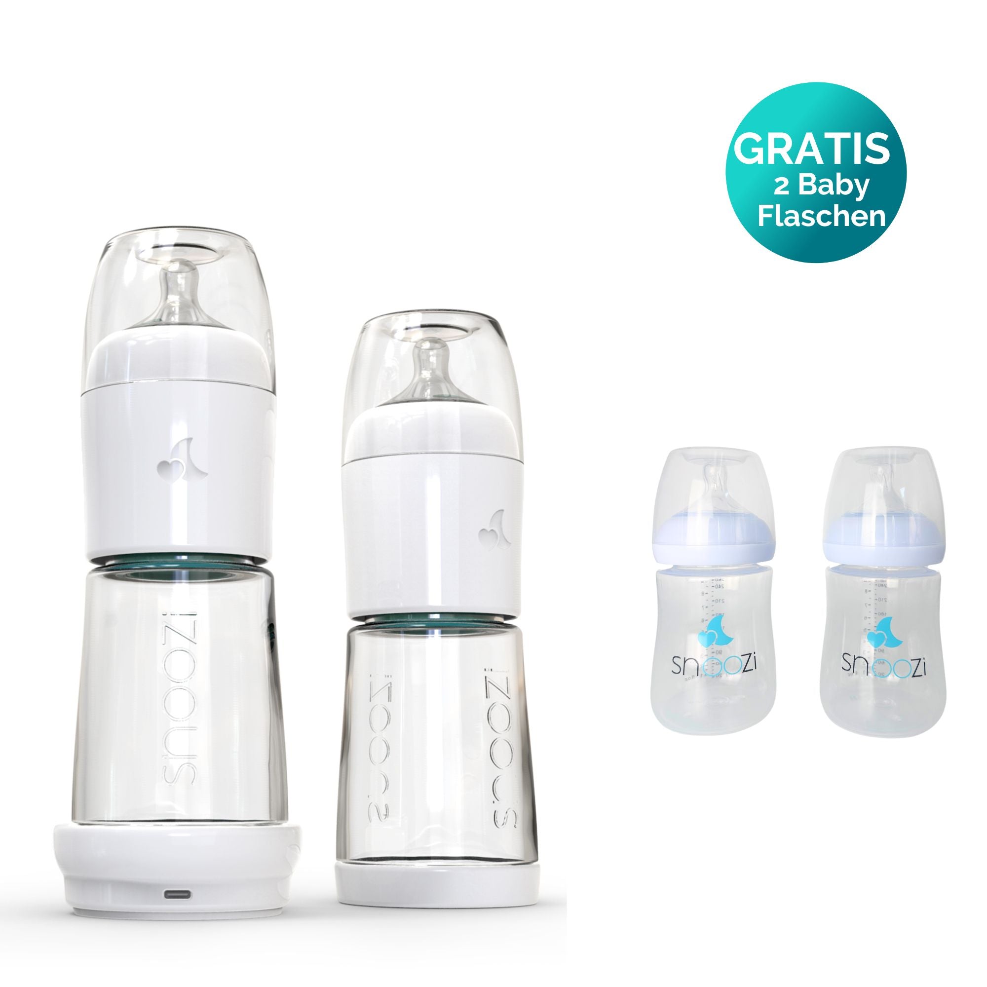 snoozi 2er-Set + 2 Babyflaschen GRATIS