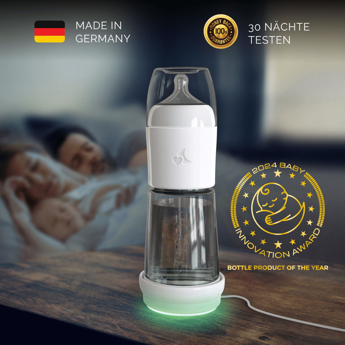 snoozi 3er - Set Nachtflasche + Powerbank GRATIS - Snoozi