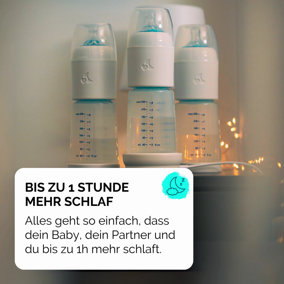 snoozi 3er - Set Nachtflasche + Powerbank GRATIS - Snoozi