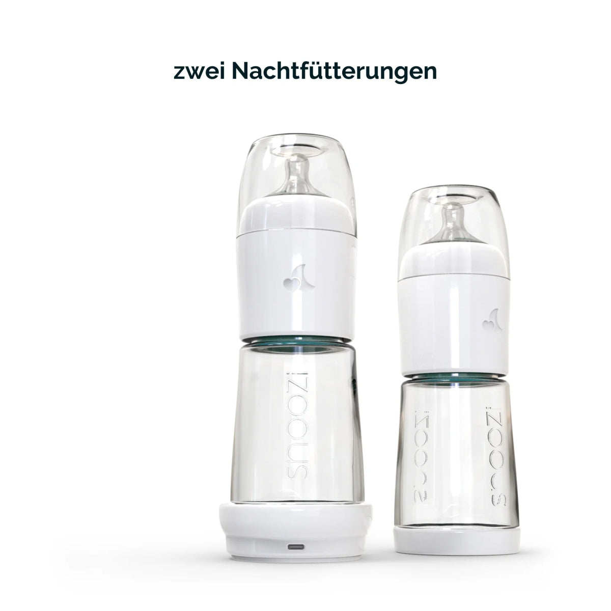 snoozi Nachtflasche mit Flaschenwärmer - perfekte Hilfe zum stressfreien Abstillen - Snoozi