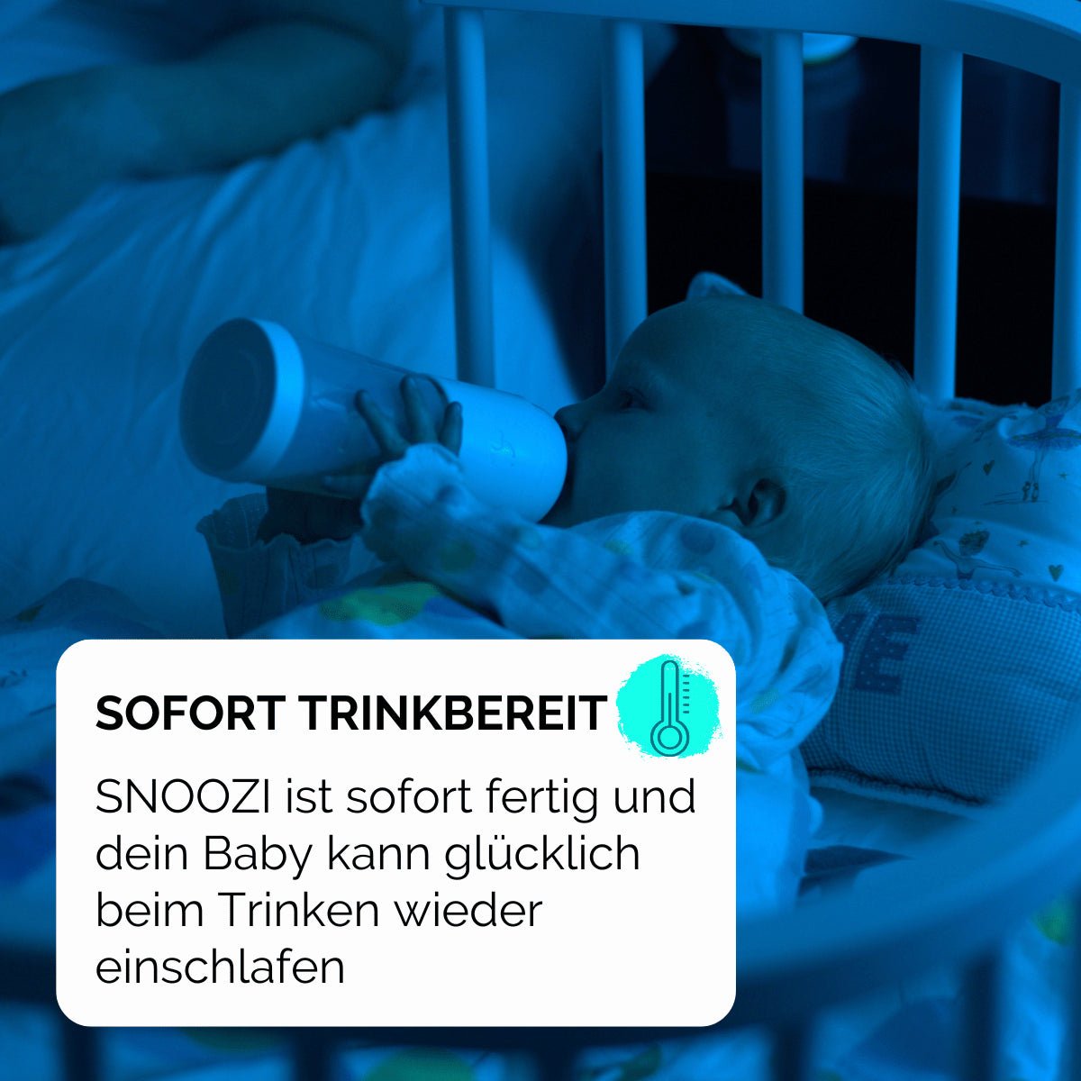 snoozi Set: Nachtflasche mit Flaschenwärmer - Snoozi