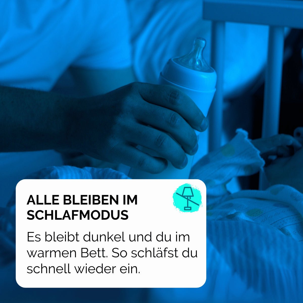 snoozi Set: Nachtflasche mit Flaschenwärmer - Snoozi