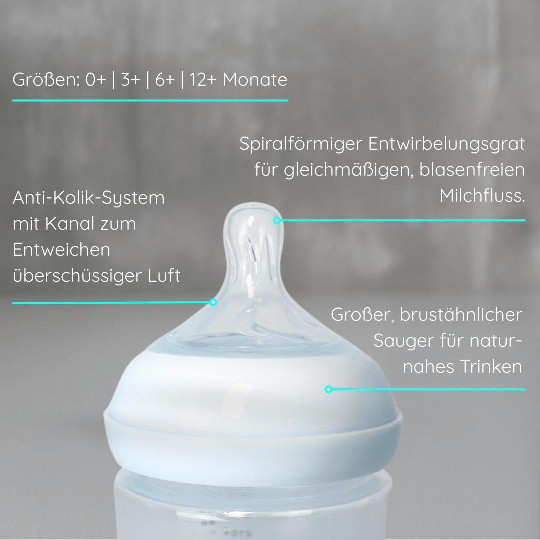 Tagflasche mit snoozi - Sauger - Snoozi