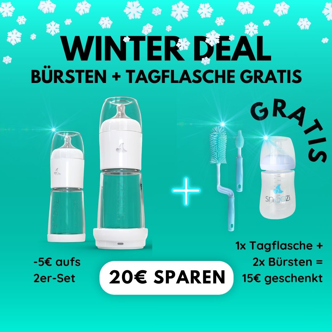 snoozi 2er-Set + Bürsten-Set & Babyflasche GRATIS